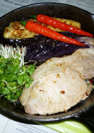 イシスキで皮付なすと豚ロースのWステーキ-レシピのメイン写真