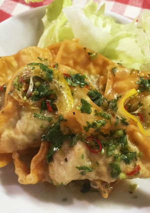 パクチーが美味しい！揚げワンタン♪-レシピのメイン写真