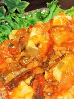 節約★ソースが絶品【豆腐のチリソース】♪-レシピのメイン写真