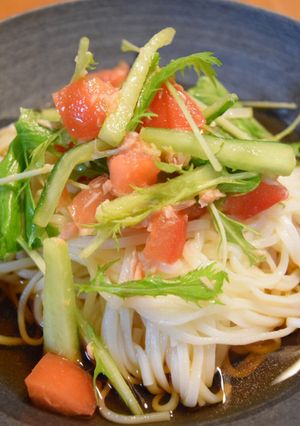 さっぱり！ サラダ冷麦-レシピのメイン写真