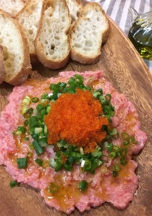 美味しい！バル風ねぎトロカルパッチョ-レシピのメイン写真
