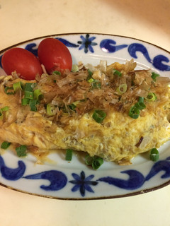 ちりめん山椒と薬味で!和風オムレツ-レシピのメイン写真