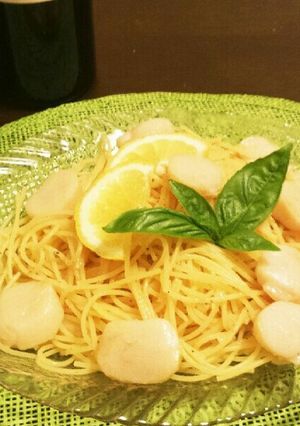 大絶賛された♥バジルとホタテの冷製パスタ-レシピのメイン写真