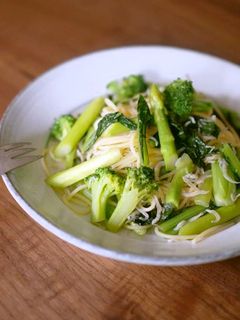 ちりめん雑魚と蒸し煮野菜の和風パスタ-レシピのメイン写真