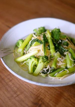 ちりめん雑魚と蒸し煮野菜の和風パスタ-レシピのメイン写真