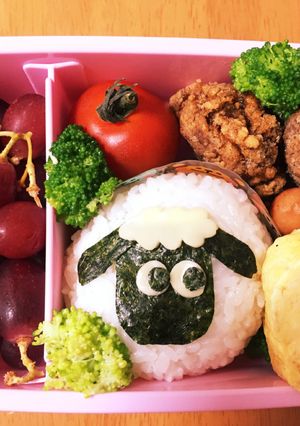 簡単☆ひつじのショーンのおにぎり弁当-レシピのメイン写真