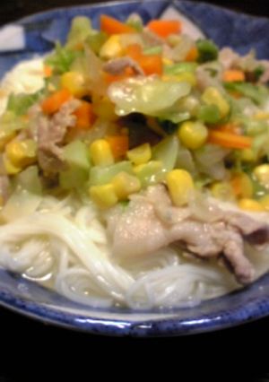 野菜たっぷり☆豚しゃぶ風そうめん-レシピのメイン写真