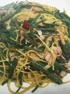 カフェご飯☆山菜パスタ☆ペペロンチーノ風-レシピのメイン写真