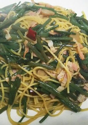 カフェご飯☆山菜パスタ☆ペペロンチーノ風-レシピのメイン写真