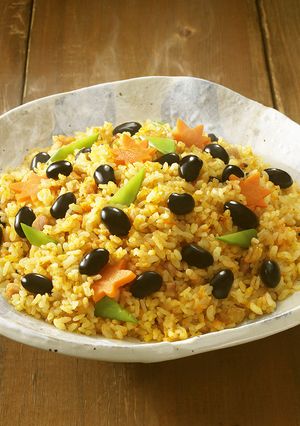 簡単丹波黒豆と新米のあかねご飯-レシピのメイン写真