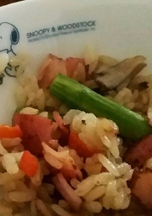 アスパラベーコン炊き込みチャーハン-レシピのメイン写真