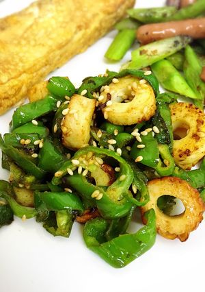 ピーマン麺つゆカレー炒め-レシピのメイン写真