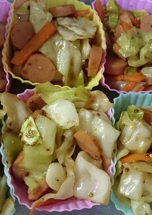 お弁当ストック❗キャベツ粒マスタード炒め-レシピのメイン写真