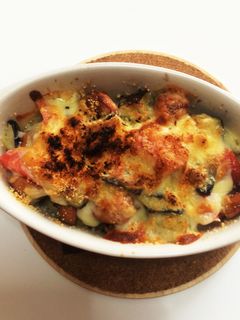 夏野菜☆茄子とトマトのチーズ焼き-レシピのメイン写真