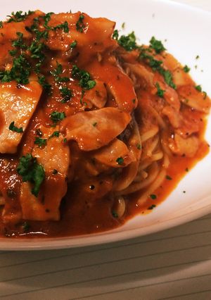 簡単！家庭の味に！トマトベースのパスタ☆-レシピのメイン写真