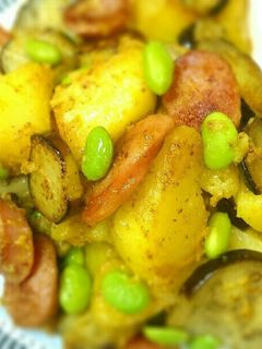 じゃがいもと茄子と枝豆粒マスタードカレー-レシピのメイン写真