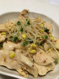 ささみと豆もやしのマスタードソース和え-レシピのメイン写真