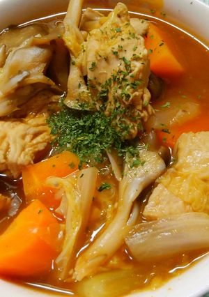 白菜とキノコと鶏むね肉の簡単ケチャップ煮-レシピのメイン写真