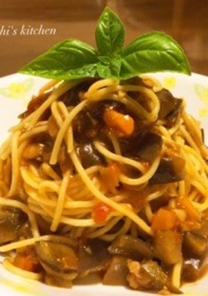 簡単！茄子たっぷりのボロネーゼ風パスタ-レシピのメイン写真