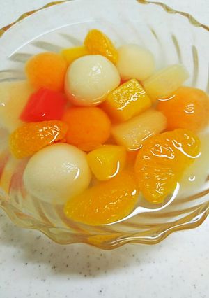 パステル白玉フルーツポンチ-レシピのメイン写真