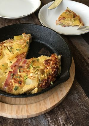 スキレットでスペイン風オムレツ-レシピのメイン写真