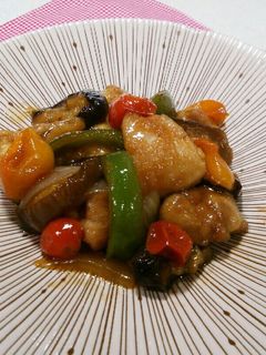 鶏肉と夏野菜の甘酢炒め-レシピのメイン写真