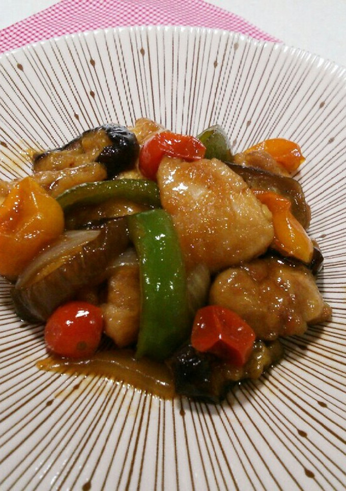 鶏肉と夏野菜の甘酢炒め-レシピのメイン写真