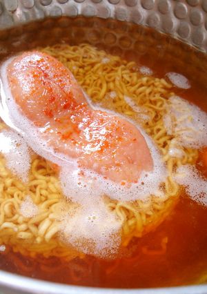 最速の辛子明太子のせチキンラーメン-レシピのメイン写真