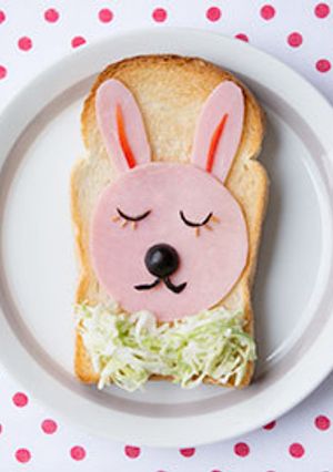 お絵かきイギリスパン!（うさちゃん）-レシピのメイン写真