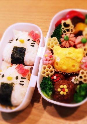 運動会お弁当簡単キャラ弁キティちゃん-レシピのメイン写真