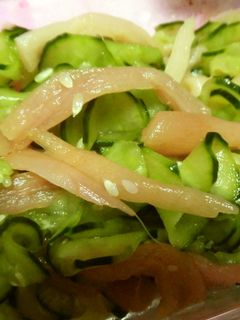 ずいきとキュウリの酢の物-レシピのメイン写真