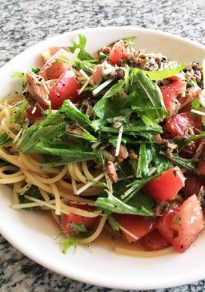 ツナトマトの冷製パスタ-レシピのメイン写真