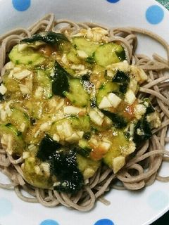 簡単☆冷やし梅とろろ蕎麦-レシピのメイン写真