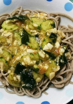 簡単☆冷やし梅とろろ蕎麦-レシピのメイン写真