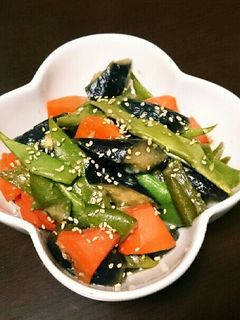 レンジでなすと人参の味噌炒め-レシピのメイン写真