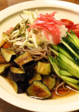 はぁ～旨い♡　揚げ茄子おろし冷し蕎麦-レシピのメイン写真