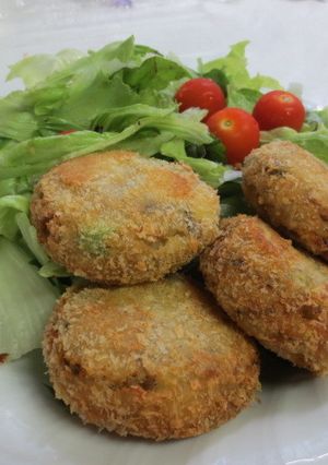 塩昆布と枝豆のコロッケ-レシピのメイン写真