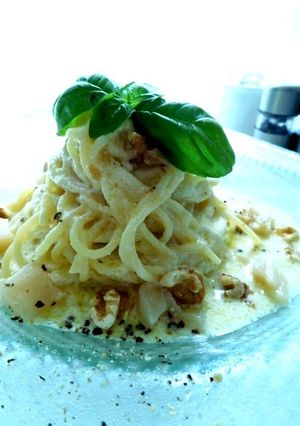 アスパラ缶詰で冷製パスタヴィシソワーズ風-レシピのメイン写真