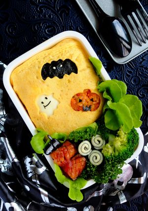 簡単ハロウィンデコ♡オムライス弁当！-レシピのメイン写真