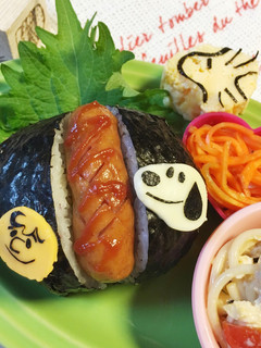 キャラ弁☆スヌーピーのパッカンおにぎり-レシピのメイン写真