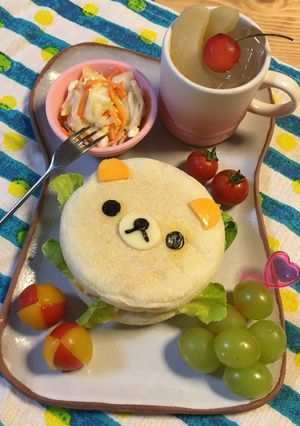 簡単☆リラックマのエッグマフィンサンド-レシピのメイン写真
