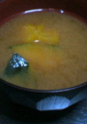 甘くて美味しい♪かぼちゃの味噌汁-レシピのメイン写真