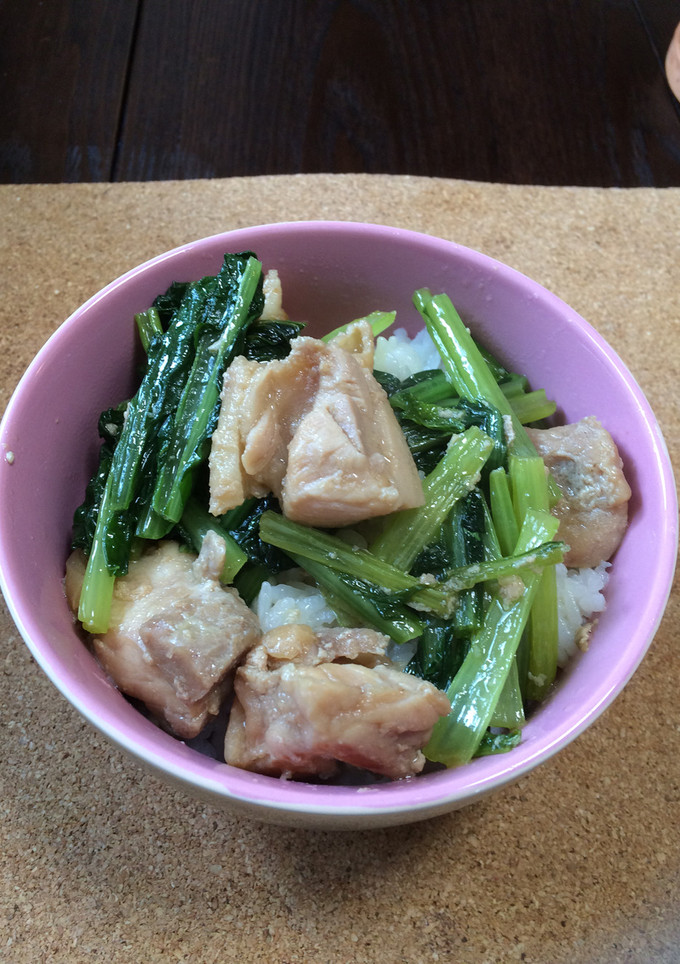 唐揚げ肉のあまりで、簡単鶏丼-レシピのメイン写真