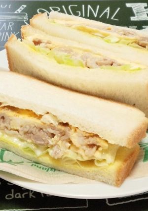 しょうが焼き　オムレッツゴーゴーサンド-レシピのメイン写真