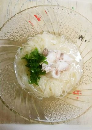 鯛のあらDEさっぱり潮汁風ぶっかけ素麺♪-レシピのメイン写真