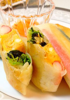 お弁当に♡簡単♪太巻き風いろどり春巻き-レシピのメイン写真