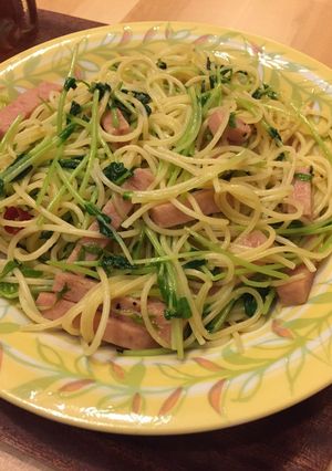 豆苗たっぷりパスタ-レシピのメイン写真