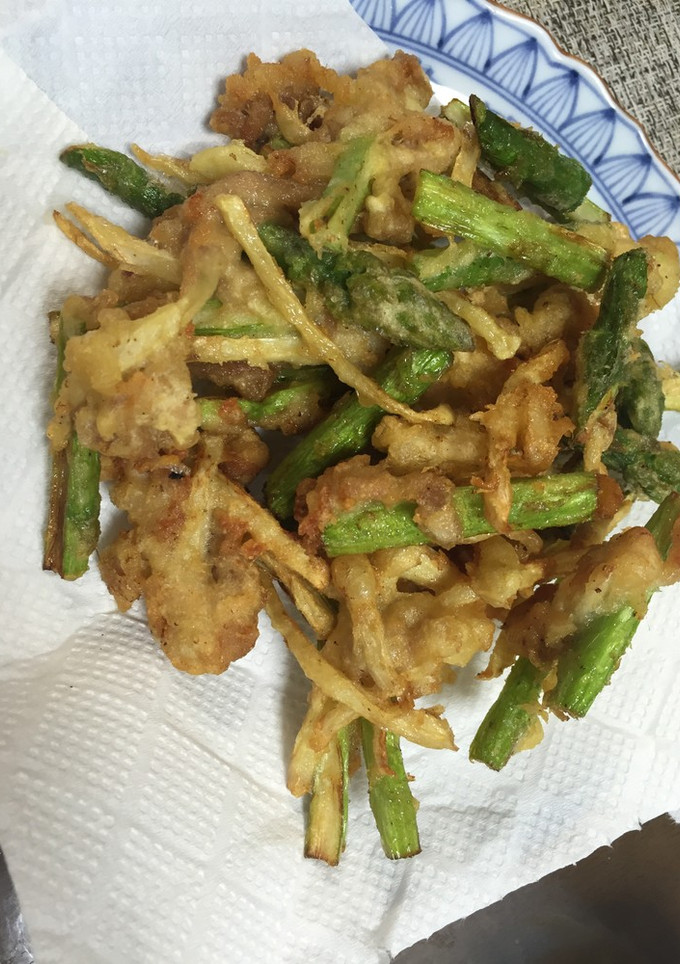 新生姜とアスパラ豚肉のかき揚げ-レシピのメイン写真