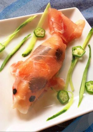 鯉の姿のポテサラ生ハム巻きサラダ-レシピのメイン写真
