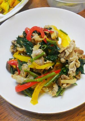 空心菜と豚肉のウマすぎ！炒め物-レシピのメイン写真